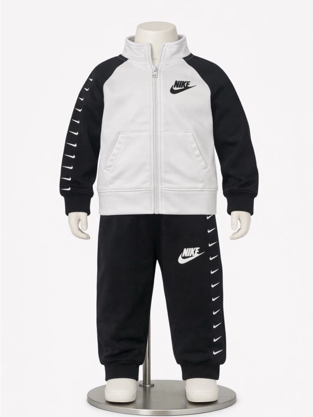 Nike Black and White Kids Track Jacket & Pants Set 2T